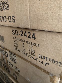 Stainless Steel Scrap Basket SD-2424 - Commercial Sink Pre-Rinse Basket - New in Box