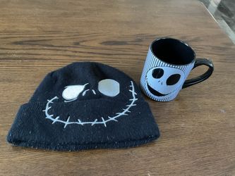 The night mare before Christmas, coffee, mug, and beanie