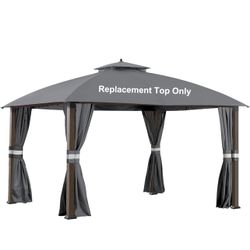 SCOCANOPY Replacement Cover Fit for 10X12 Ft Eagle Brooke Soft Top Gazebo Model A101007600, A101007603, A101007604,(Gray)