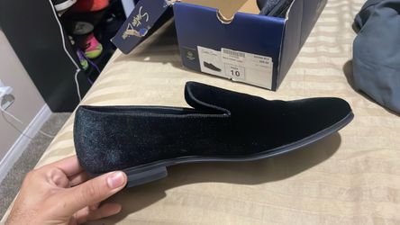 Black Velvet Loafers