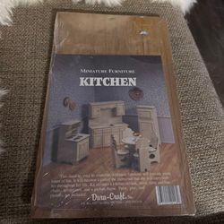 Vintage Dura Craft Wood Miniature Doll House Furniture Kit For Kitchen