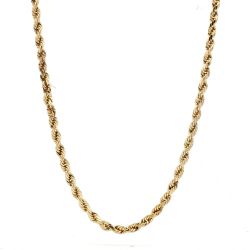 Men’s 3mm 14k Yellow Gold 22-inch Rope Necklace 11059924