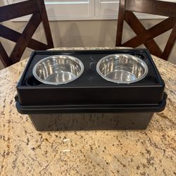 Dog Food Bowl Storage Combo