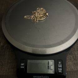 Gold pendant and rope chain