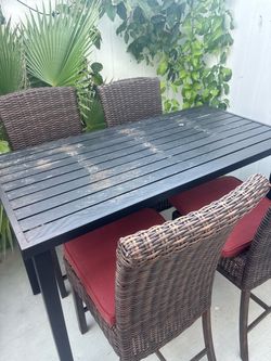 Patio high top table and chair set