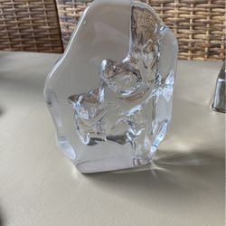 Etched Glass Koala Paperweight 
