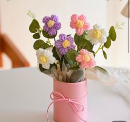 Handmade knitted Artificial flower