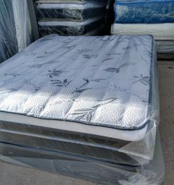 full size bamboo orthopedic pillow top mattress and box spring " All Sizes Available Brand New : TWIN, FULL, QUEEN, CALIFKING, EKING"