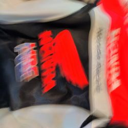 Red Black And White Honda Racing Paddled Jacket