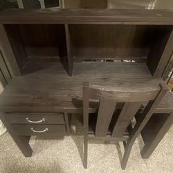 Desk with Hutch and chair