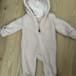 Baby Hooded Sherpa Jumpsuit 