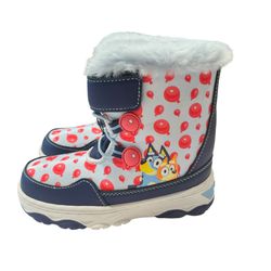 NEW Kids Bluey Snow Boots Winter Warm Waterproof Size 11 And 12