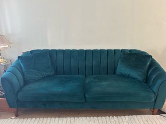 Contemporary Teal Couch