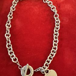 Authentic Tiffany &Co Toggle Necklace  Silver 925
