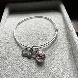Alex & Ani, June Birthstone Charm Bangle, Light Amethyst
