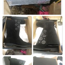 Kenneth Cole REACTION Kennedy Chop Big Kid Black Boot 5M