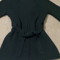 Black Throw-over Winter Cardigan 