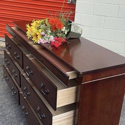 Delivery Available. Real Wood Long Dresser With Big Drawers. Drawers Sliding Smoothly 