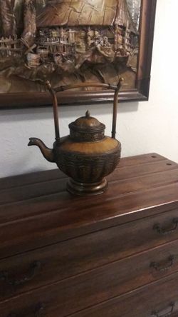 Decorative Tea Pot (metal)H 17 1/2 in. L 14 in. W 12in