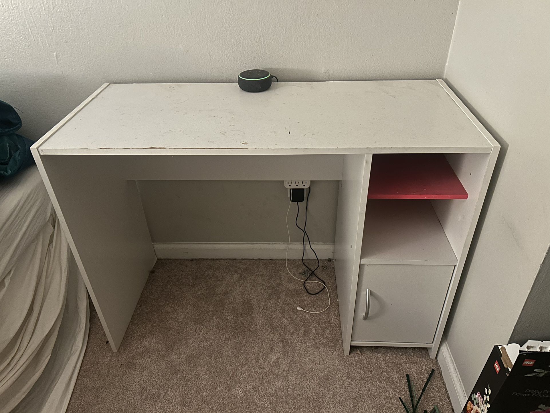 white desk
