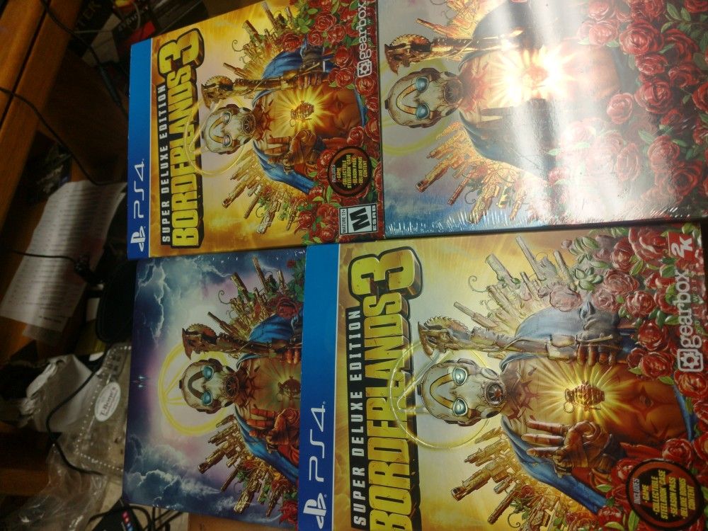 BRAND NEW PS4 Borderlands 3 Super Deluxe edition in steel book case.