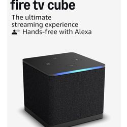 Amazon - Fire TV Cube w/ Alexa, Wi-Fi 6E,, 4K Ultra HD - Black *READ DESC*