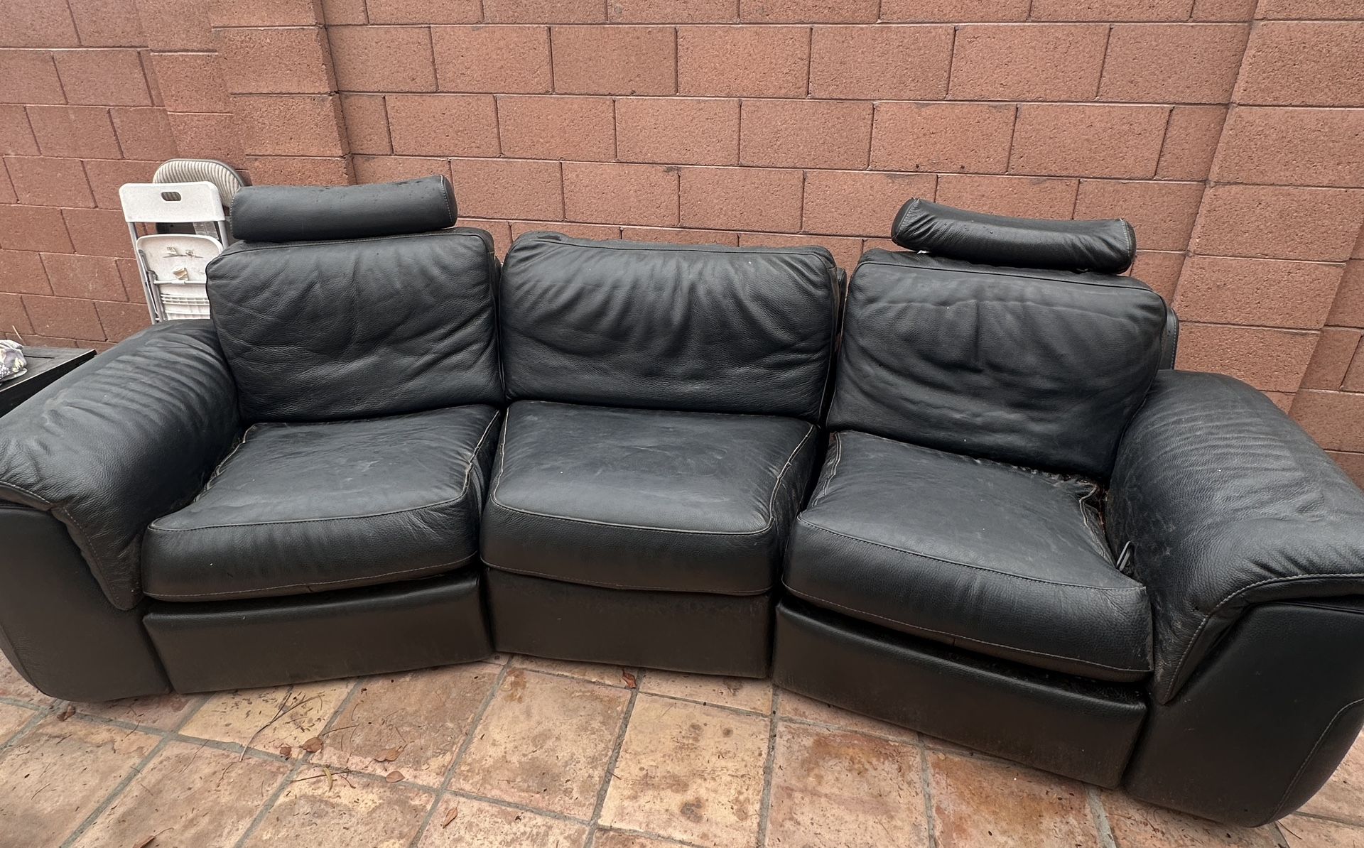 Black Rex 3-Seater Sofa Recliner