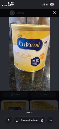 Enfamil formulas yellow can 7x