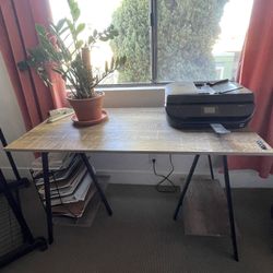 Sturdy Grey Wooden Desk