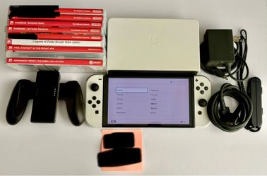 Nintendo Switch OLED White l 5 Games l 128GB SanDisk microSD Card