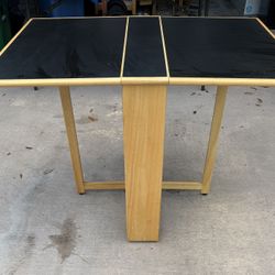Folding Table Oak Trim & Black Top