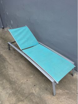 Tropitone Adjustable Outdoor Patio Pool Beach Chaise Lounge Chair Turquoise Mesh