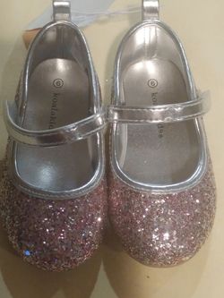 Glittery shiny shoes for girls size 6