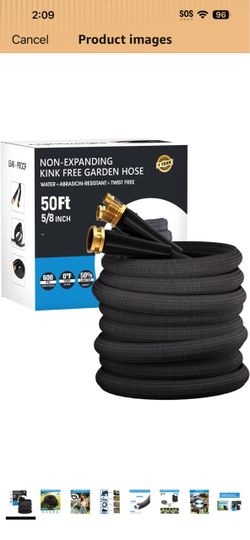 50ft Kink-Free Garden Hose 5/8 Inch