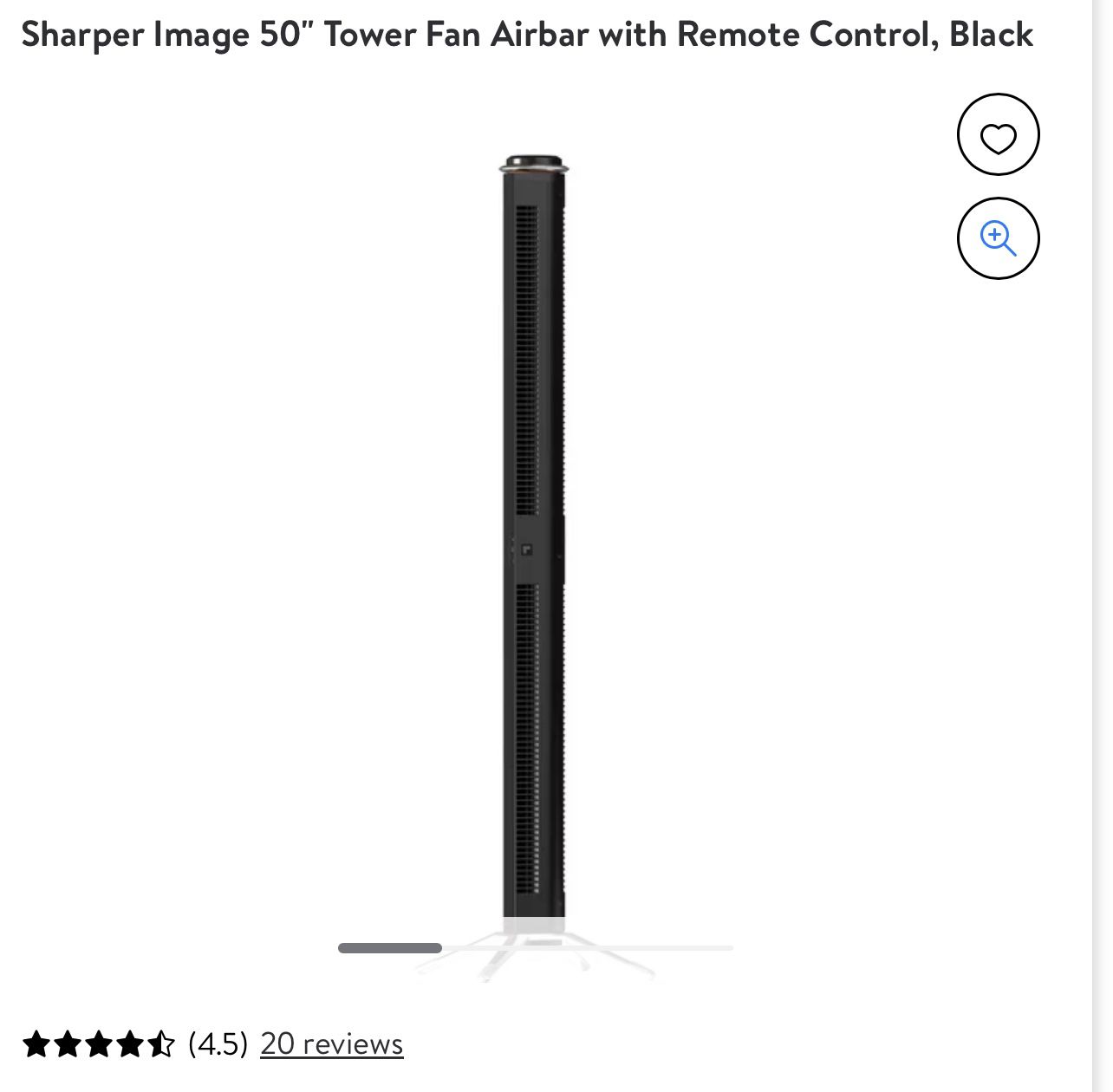 sharper image sharper image 50 inch air bar tower fan tower fan