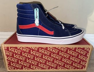 Brand New Vans Comfycush  Sk8-HI Black/Blue/ Red Size 9.5