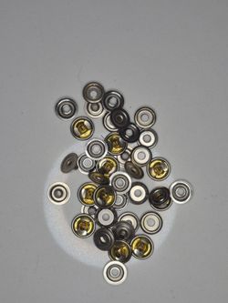 10 Sets Line 24 Silver Snap Fasteners 5/8 Cap 5/16 Post Leathercraft