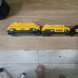 2 DeWalt Batteries 