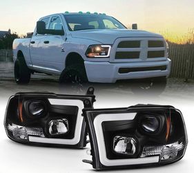 2009-2019 Ram 1500 , 2500 , 3500 Both Projector Headlights LED DRL