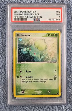 PSA 7 Bulbasaur Reverse Foil 2004 Pokemon EX Fire Red & Leaf Green