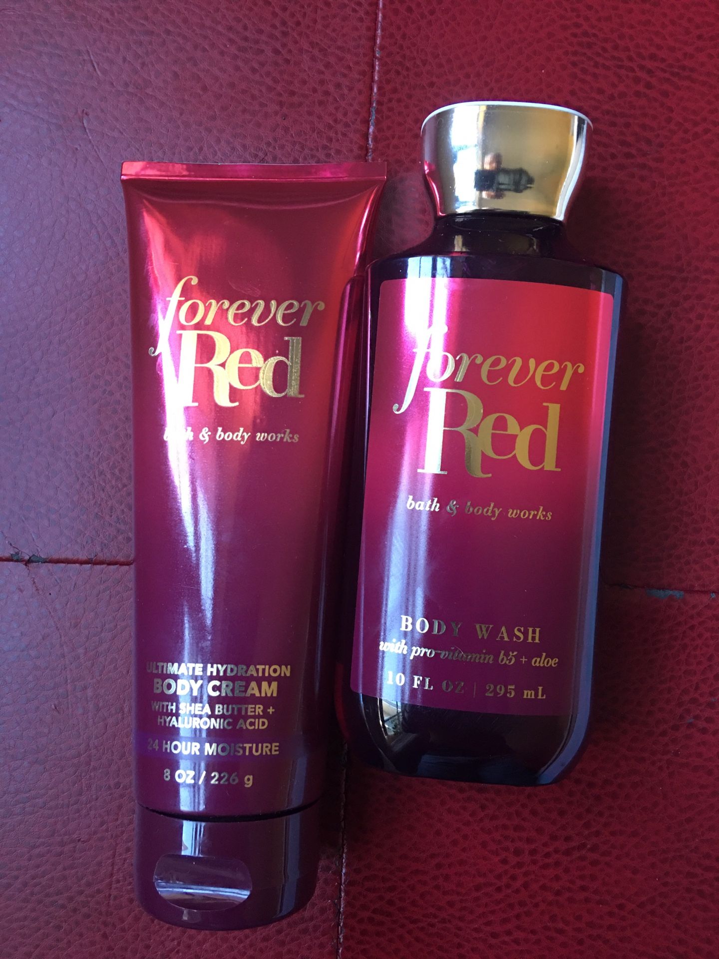 Forever Red Body Lotion And Body Wash.