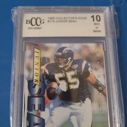 #174 JUNIOR SEAU 1995 Collectors Edge BCCG 10 Mint or Better