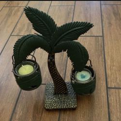 Palm Tree Candle Holder