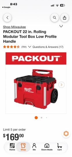 Milwaukee rolling tools box and 3 drawers tool box