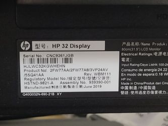 HP 32 inch LCD monitor
