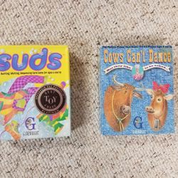Two Gamewright Games ("Suds" and "Cows Can't Dance")