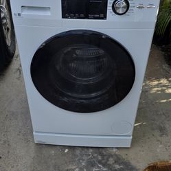 NEW GE WASHER 24 INCH  FRONT LOAD WITH PEDESTAL