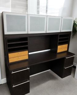 Cherryman Verde Credenza with Glass Door Hutch & Organizers & Bundle Offer– $2,500 📦 Florida