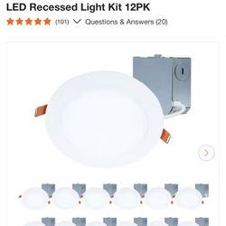 LED Recessed Lights 12pck