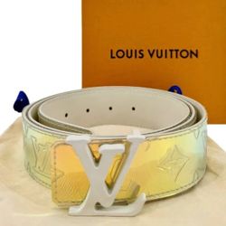 Mens Louis Vuitton Iridescent Hologram Belt 